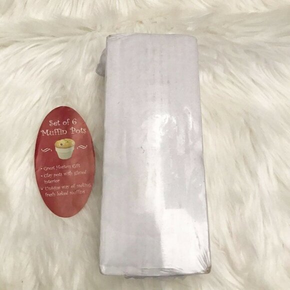 Christmas Tree Shops Vintage Stoneware Baking Cups (6) Pots Muffins Ramekins New - Picture 9 of 11